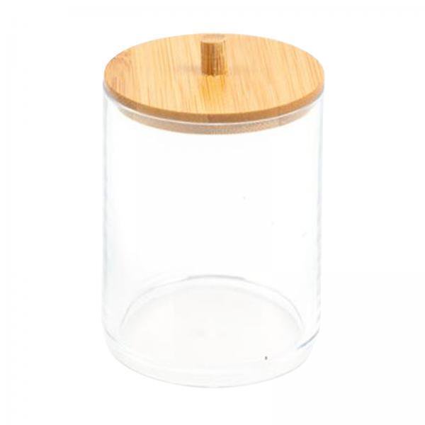 2xDispenser Floss Clear Acrylic Cotton Swabs Holder Para Decoración De Baño Moderna 2 piezas