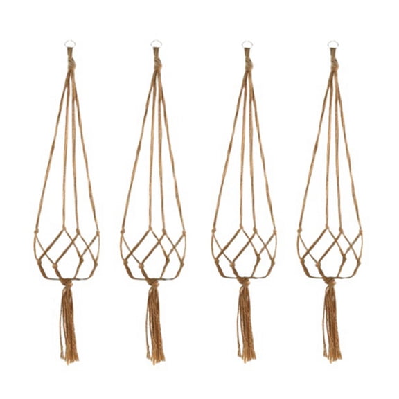 Hanging Basket Manual Flower Pot Net Bag Braided Home Vintage Plant Sling Knotted Rope Garden Plant Hanger Pot 90cm