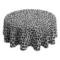 thumbnail image 4 of Black Leopard Print Round Tablecloth 60"x60",Wrinkle Wipeable Table Cloth for Kitchen Dining Room Picnic Patio Party, 4 of 6
