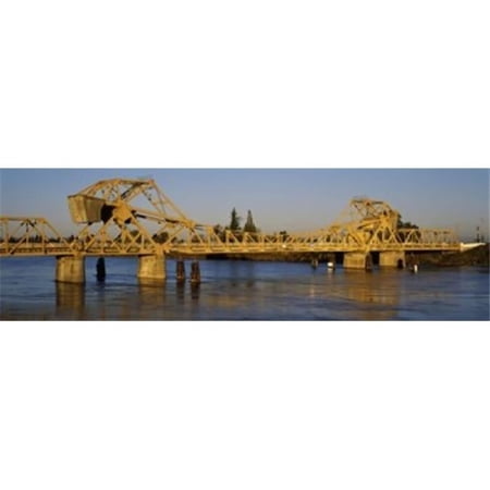 Panoramic Images Drawbridge across a river The Sacramento-San Joaquin River Delta California USA Poster Print by Panoramic Images - 36 x 12