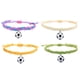 thumbnail image 1 of 4 pulseras de la amistad con colgante de fútbol tejido colorido ajustable para mujer y hombre MFZFUKR BST3002980-6, 1 of 5