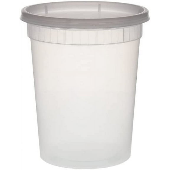 48 Pack 32 oz Heavy Duty Deli Food/Soup Plastic Containers w/ Lids and Airtight