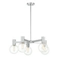 thumbnail image 5 of Chrome Five Light Chandelier from the Wright Collection, 5 of 6
