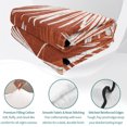 thumbnail image 4 of Quilts Twin XL Size, Burnt Orange Palm Leaves Soft Comforter Bedding Set for Bed, Summer Tropical Botanical Lightweight Quilted Bedspread with Pillow Cover(2 Pieces) for All Season, 68x98 Inch, 4 of 9