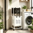 thumbnail image 1 of Amzcrzy Plastics Storage Basket Multi Tiered Laundry Hamper with Sorting Bins Space-Saving Clothes Organizer for Bathroom Laundry Room Balcony Multi Compartment Dirty Clothes Storage Rack, 1 of 6