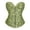 Halloween corset - Green, variant on Gyujnb Women's Strapless Floral Jacquard Overbust Corset Boned Waist Cincher Bridal Formal Halloween Costume Bustier Top,M
