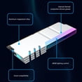 thumbnail image 4 of Disipador de calor DDR4 DDR5 Ram Cooler Radiador 5V 3PIN ARGB para computadora Plata, 4 of 9