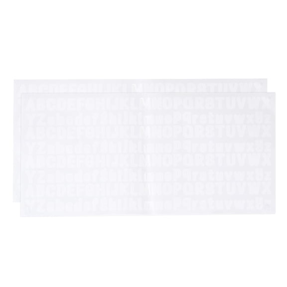 416 Pieces Vinyl Letter Stickers, 2 Sheets 1/2 Inch White Self-Adhesive Cute Alphabet Stickers for DIY Craft Art