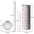 thumbnail image 5 of 20oz Pink Christmas Santa and Penguin Pattern Skinny Tumblers Stainless Steel Tumbler with Lid and Straw,Vacuum Insulated Double Wall Travel Tumbler Cups with Cleaning Brush for Coffee,Tea, 5 of 6