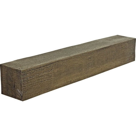 

Ekena Millwork 4 H x 8 D x 84 W Rough Sawn Faux Wood Fireplace Mantel Premium Walnut