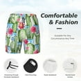 thumbnail image 5 of Lsque Mens Swim Trunks Flowers and Cactus Pattern - Bathing Suit Compression Liner - Beach Swim Shorts Swimwear - (S-3XL) - Stretch Quick Dry -X-Large, 5 of 9