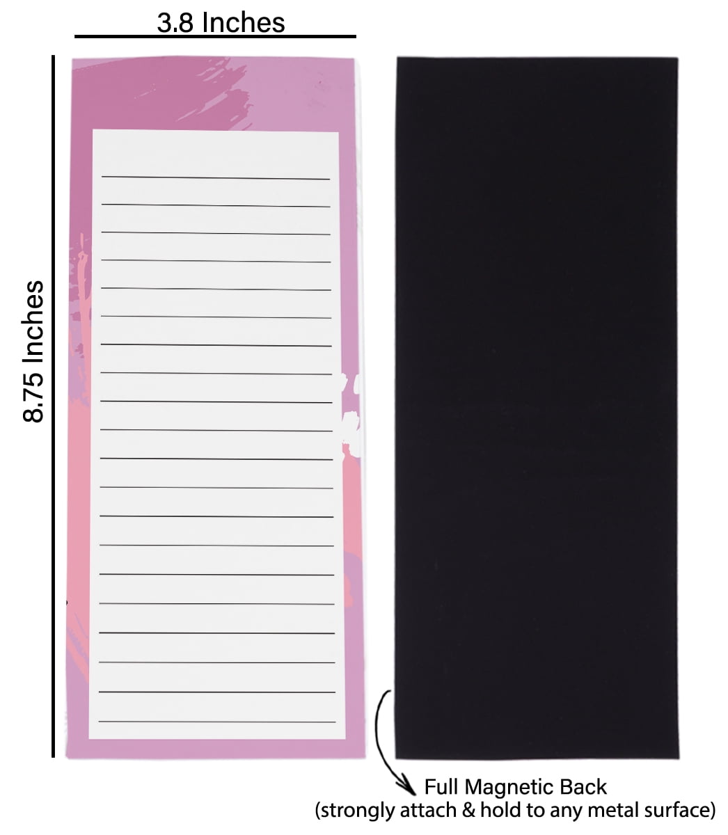 Inkdotpot Pack of 3 Magnetic Fridge To-Do List Notepads- Magnetic Memo Pads For Refrigerator-(50 Sheets Each)-MI