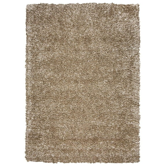 Kempton 5' x 7' Solid Tan/Ivory Tufted Area Rug