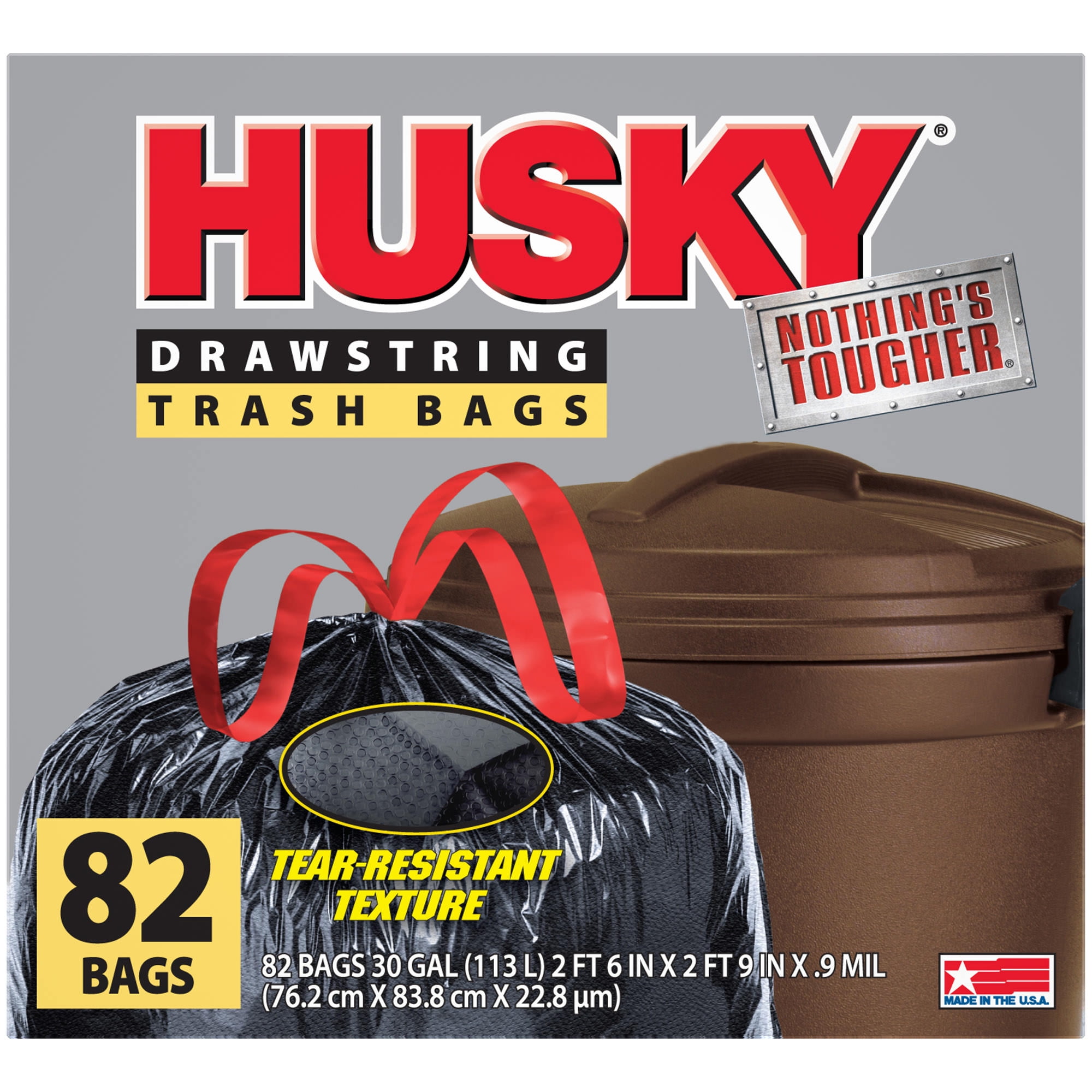 Husky 30 Gallon Heavy Duty Construction Garbage Trash Contractor Husky 30 Gallon Heavy Duty Construction Garbage Trash Contractor Bags 82 Count
