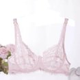 thumbnail image 5 of LYEAA Lace Bras for Women Underwire Push Up Bras Supportive Lightweight Breathable Soft Comfortable Everyday Bra Pink 34, 5 of 5