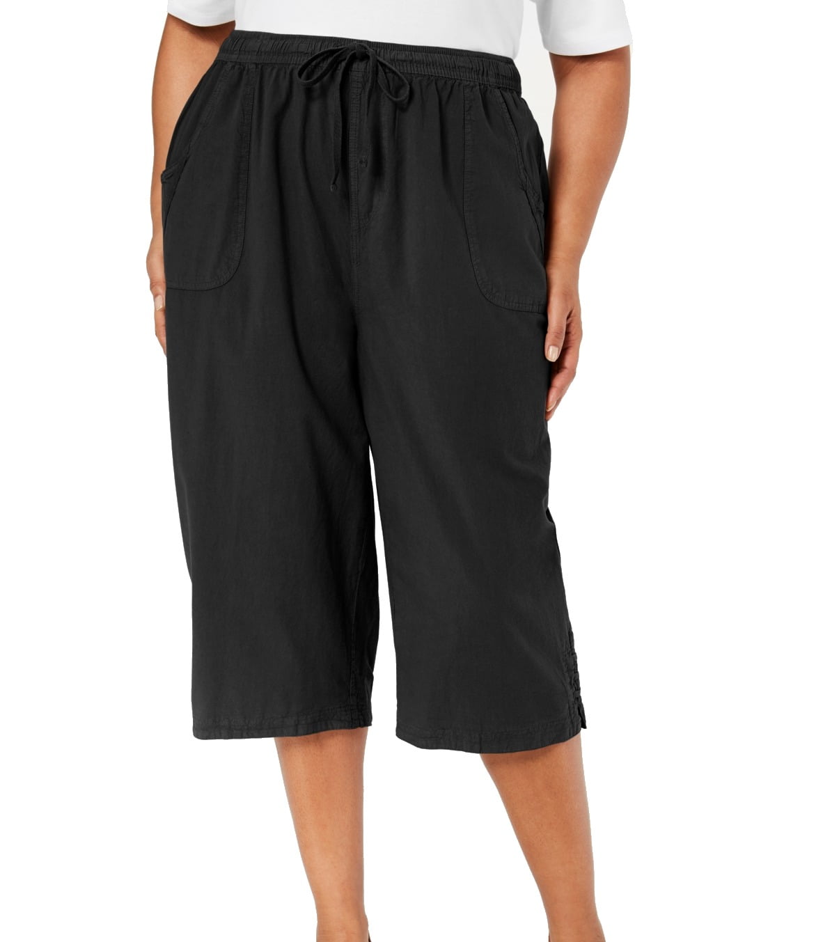 Karen Scott - Womens Pants Plus Kiera Cropped Stretch 2X - Walmart.com ...