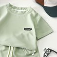 thumbnail image 4 of Toddler Kids Baby Boy Summer Clothes Sets 18 24 Months 2T 3T 4T 5T 6T Solid Print Short Sleeve Loose Fitting Tops Solid Shorts Outfits Kaprioy Baby Boy Casual Clothes, 4 of 5