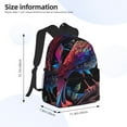 thumbnail image 2 of Pofeuu Artistic Colorful Bird Print Laptop Backpack Travel Canvas Backpack for School Lightweight and Comfortable Backpack College Backpack Schoolbag, 2 of 6
