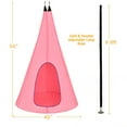 thumbnail image 2 of Gymax 40'' Kids Nest Hammock Swing Chair Hanging Tree Tent w/ 2 Windows Pink, 2 of 6