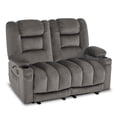 thumbnail image 3 of MCombo Causeuse Inclinable de 55,9 Pouces, Chaleur et Massage, Gris Foncé, 3 of 9