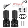 thumbnail image 1 of Adaptateur de Conversion d'Outils 2 Pcs pour Clé et Tige Hexagonale, 1 of 4