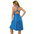 thumbnail image 6 of Vivian's Fashions Dress - Twist Wrap, 8 Ways to Wear (Turquoise, Plus Size), 6 of 7
