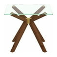 thumbnail image 5 of Pemberly Row 24" Glass Top and Wood Base End Table in Walnut, 5 of 7