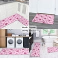 thumbnail image 5 of Pink Breast Cancer and Pioneer Flower Kitchen Rugs Sets Of 2,Anti Fatigue Kitchen Mat Rugs Non Slip Washable,Decorative Kitchen Floor Mats for Kitchen,Sink,Laundry,17"x30"+17"x47", 5 of 7