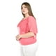 thumbnail image 2 of Blusa con encaje y detalle de perlas Roman Fashion /Tallas Extras, 086 (Rosa) rosa 38, 2 of 5