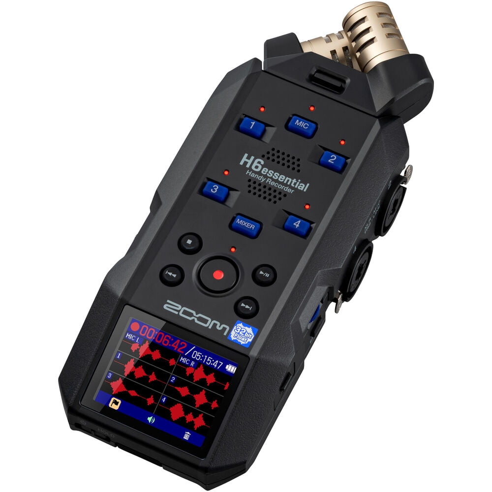 Zoom H6essential Handy Recorder 6-Track 32-Bit Float Portable Audio Recording (2024 Model) Stereo Microphones, 4 XLR/TRS Inputs, USB Audio Interface, for Musicians, Podcasters And Filmmakers Bundle