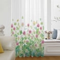 thumbnail image 5 of St Patrick's Day Sheer Curtains 108" Extra Long, Spring Shamrock Floral Botanical Watercolor Light Filering Curtains, Privacy Drapes Simi Floor to Veiling Curtain for Living Room Window Treatment, 5 of 9