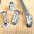 thumbnail image 5 of 60-Pack Threaded Inserts for Wood, 1/4-20x15mm Hex Drive Threaded Insert Nuts, with a Hex Wrench and Drill Bit [Silver Tone], 5 of 6