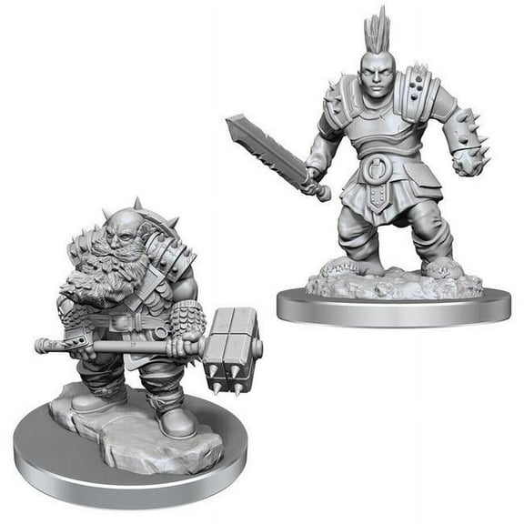 WizKids WZK90421 20 mm Dungeons & Dragons Nolzurs Marvelous W18 Duergar Fighter Miniatures Set