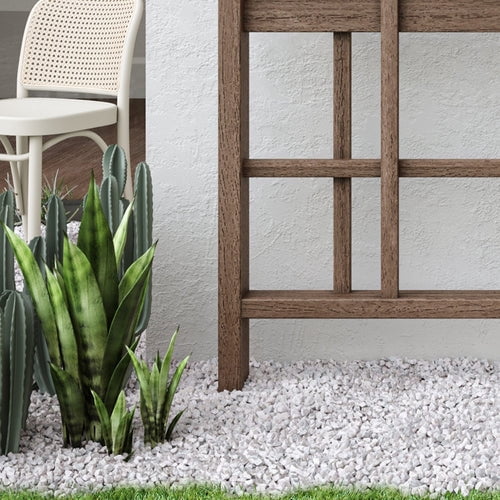 Vita Urbana 60" L x 84" H Modern Vinyl Trellis,Espresso Brown, VT17531