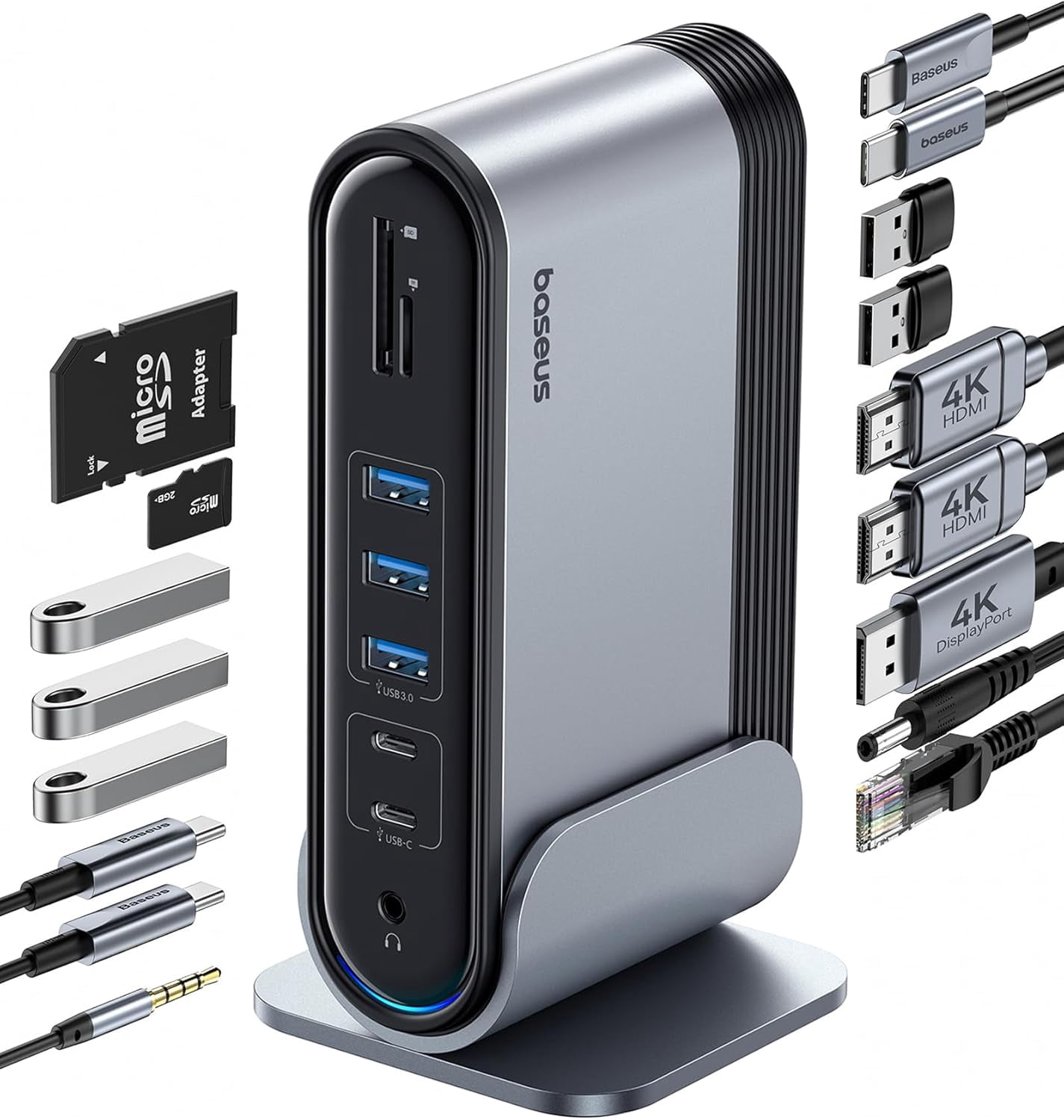 Anker Docking Station, KVM Switch for 2 Laptops, Dual 4K Monitor