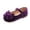 Purple, variant on Krdevn Toddler Girls Solid Velvet Bow Mary Jane Dress Shoes Soft Sole Flats Color:Green,Size:18-24 Months