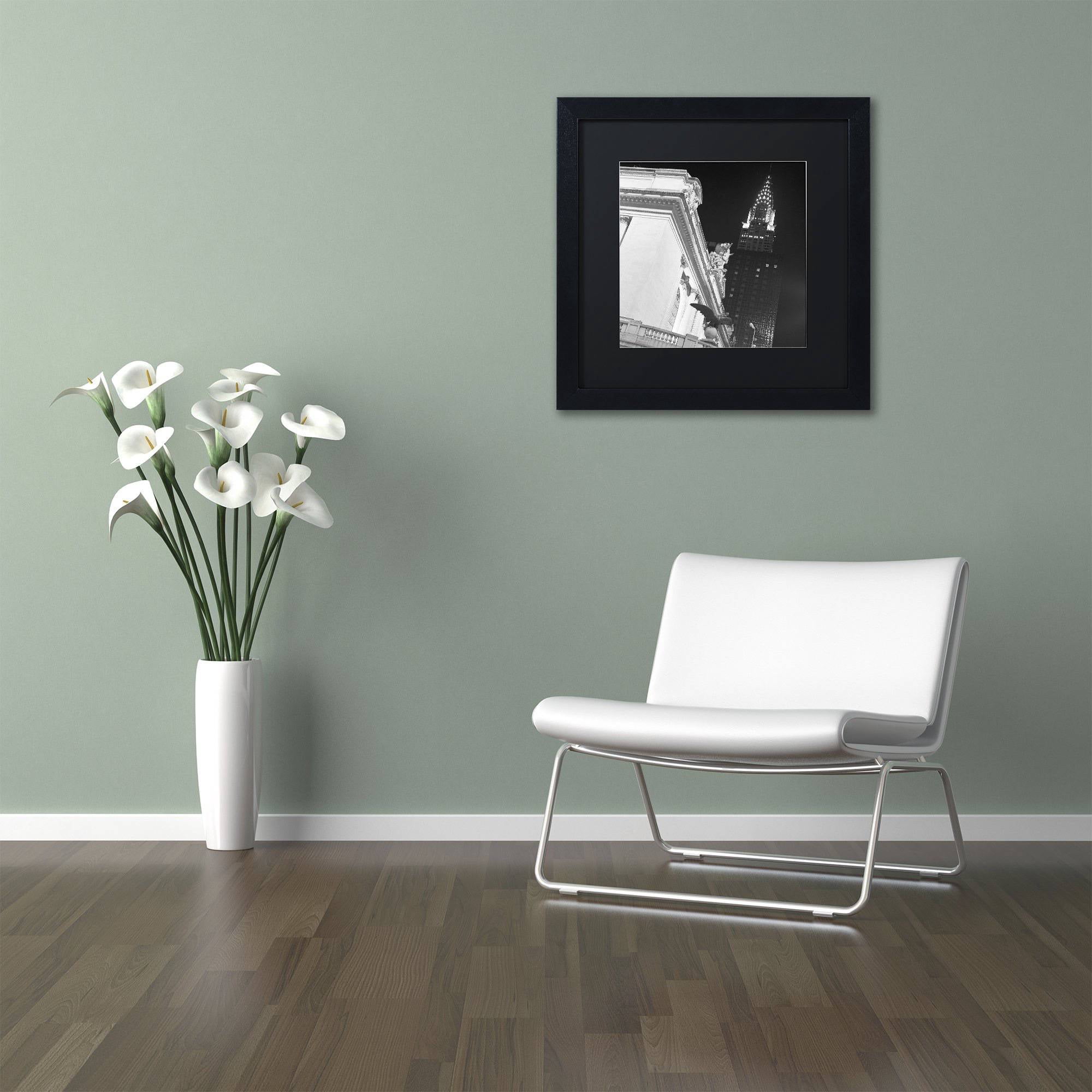 Trademark Fine Art "New York 003" Canvas Art by Moises Levy Black Matte, Black Frame