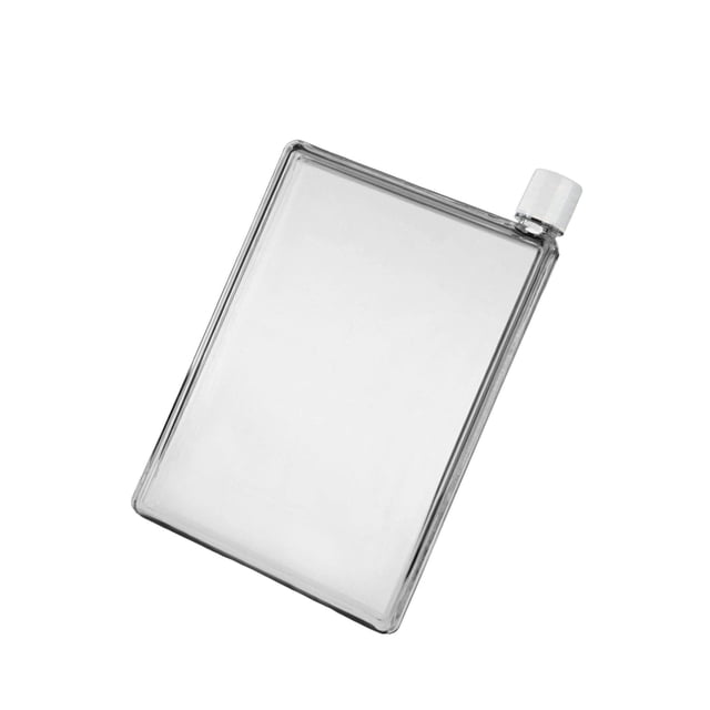 Bouteille d'Eau Plate Étanche Corps Transparent pour Camping Randonnée Cyclisme Sports 500 ml