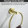 thumbnail image 3 of AITINKAN  Bathroom Towel Ring Towel Holder Set of 2 Gold Brushed, Goldtone Finish, 3 of 5