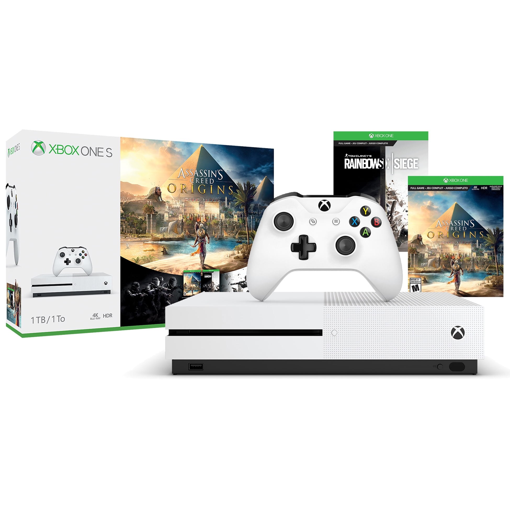 Console Xbox One S 1 Tera 4k + Jogo Bundle Gears Of War 4