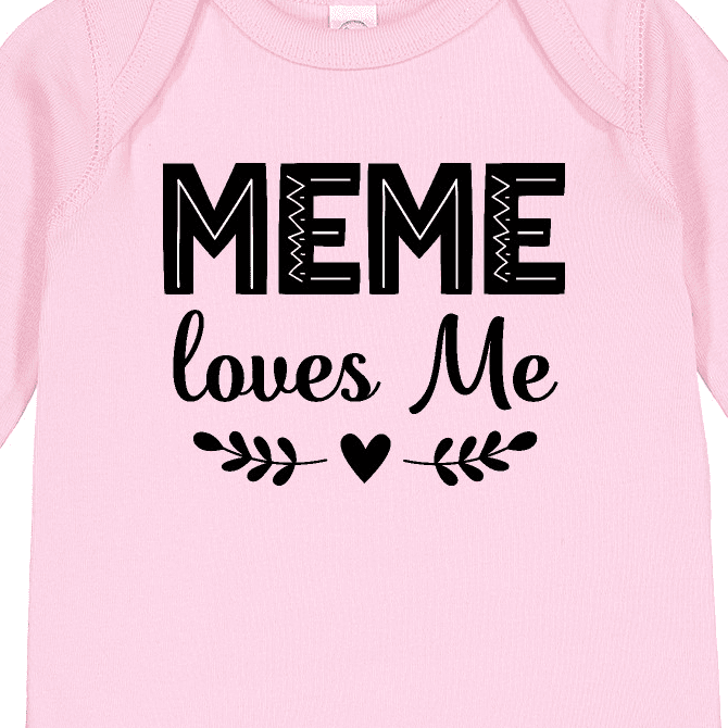 Inktastic Meme Loves Me Baby Clothes Girls Long Sleeve Baby Bodysuit
