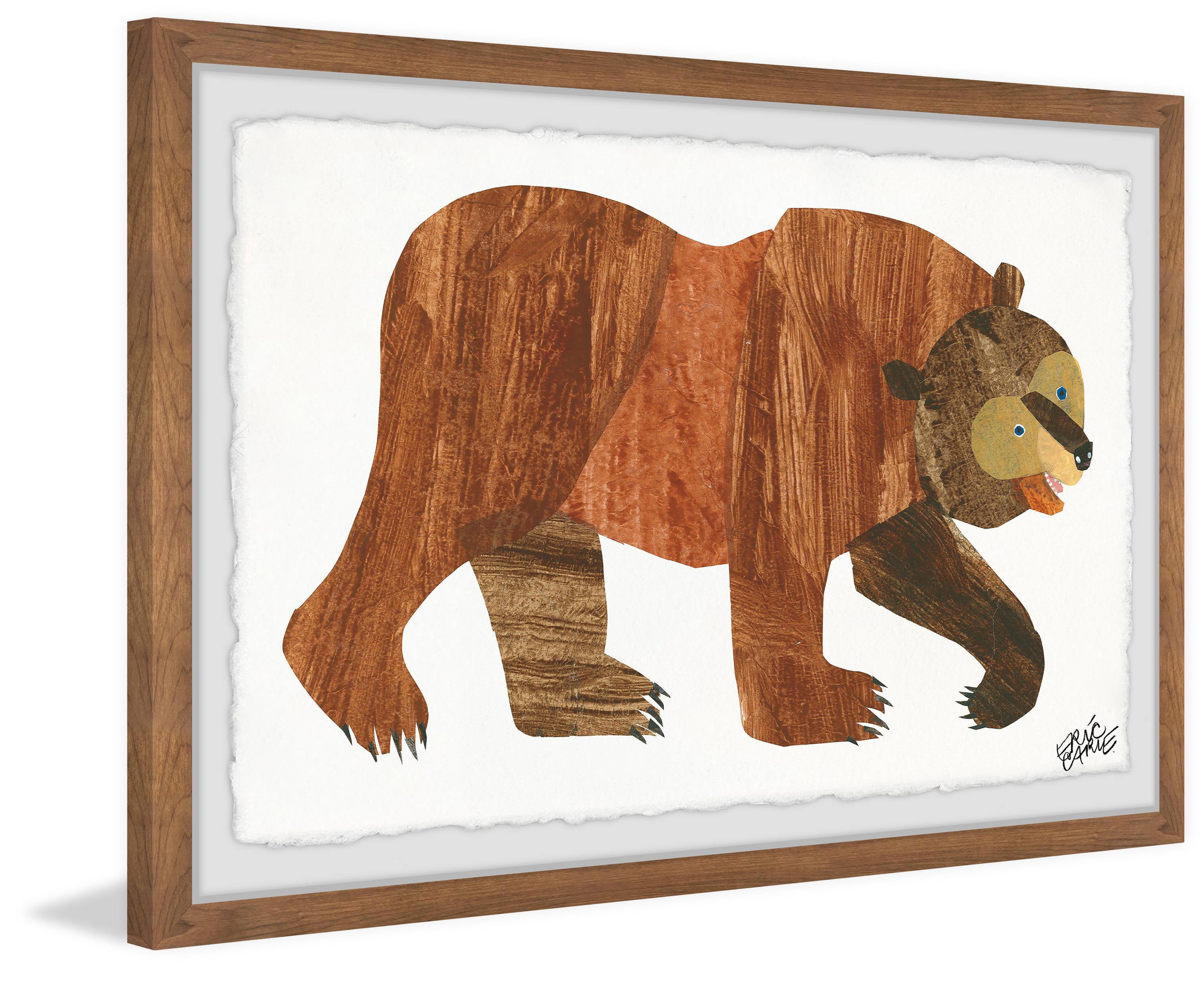 Marmont Hill Brown Bear By Eric Carle Framed Wall Art, 12.00" x 1.50"