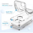 thumbnail image 3 of Étui de Protection pour iPhone XR, Étui Antichoc Robuste, Plus Adaptée aux Personnes avec Grandes Mains, Transparent, 3 of 8