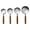 Silver1, variant on Measuring Spoons 4PCS Set with Scale Stainless Steel Cups and Spoons for Cooking and Baking Easy to Clean and Store Wood Handle Kitchen