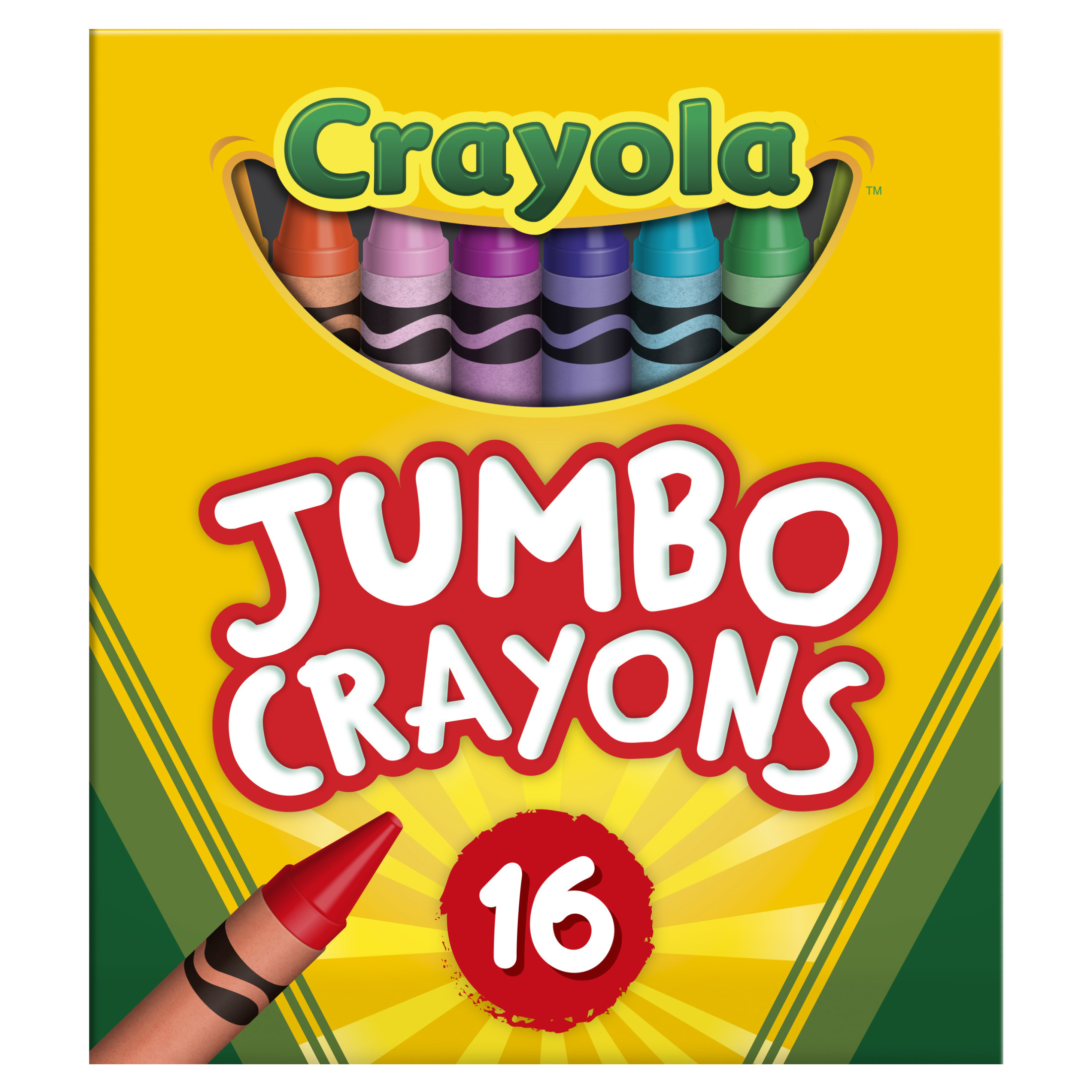 Crayones jumbo Crayola, 16 colores surtidos, útiles escolares y de manualidades 8