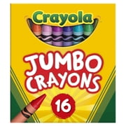 Crayola Jumbo Crayons, 16 Count Assorted Colors, School and Craft Supplies