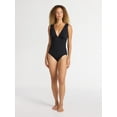 thumbnail image 2 of Time and Tru Women's and Women’s Plus Plunge One Piece Swimsuit, Sizes XS- 2X, 2 of 5
