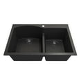 thumbnail image 2 of BOCCHI 1602-505-2019SS Dual Mount Granite Composite 33" 2 Bowl Kitchen Sink Kit, 2 of 6