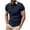 Navy, variant on lcziwo Mens Quarter Zip Golf Shirts,Men's Short Sleeve Zipper Polo Shirt,1/4 Zip Shirts for Men Solid Color Pullover Lapel Collar Golf Shirt,White L