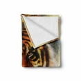 thumbnail image 2 of Tiger Soft Flannel Fleece Throw Blanket, Various of Nature Large Bengal Cat Bald Eagle Butterfly on Vibrant Backdrop, Cozy Plush for Indoor and Outdoor Use, 50" x 70", Multicolor, by Ambesonne, 2 of 6